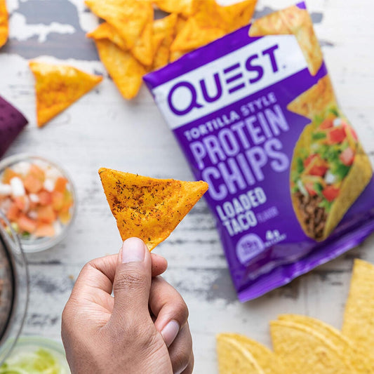 Quest Nutrition Tortilla Style Protein Chips, Loaded Taco, Low Carb, Gluten Free, Baked, 1.1 Ounce (Pack of 12)