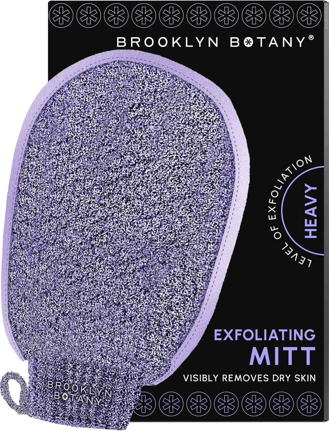 Brooklyn Botany Exfoliating Gloves For Bath And Shower – Heavy Duty Exfoliating Body Scrubber For Massage And Dead Skin Remover For Body – 2 Pairs