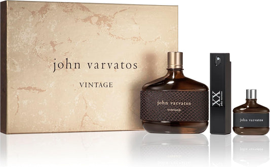 Vintage By John Varvatos For Men - 3 Pc Gift Set 4.2Oz Vintage Edt Spray, 0.57Oz Xx Edt Spray, 0.5Oz Heritage Edt Spray