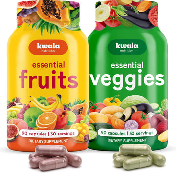 Fruit And Veggies Supplement - 180 Capsules Total - Non Gmo, Soy Free (Pack Of 2)