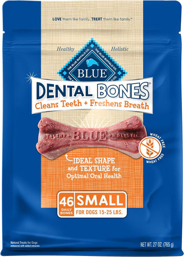 Blue Buffalo Dental Bones Small Natural Dental Chew Dog Treats Bag Value Pack