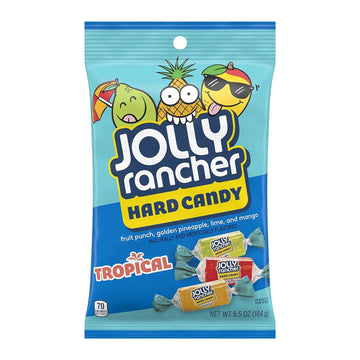 Jolly Rancher Tropical Fruit Flavored Hard Candy Bags, 6.5 Oz (12 Count)