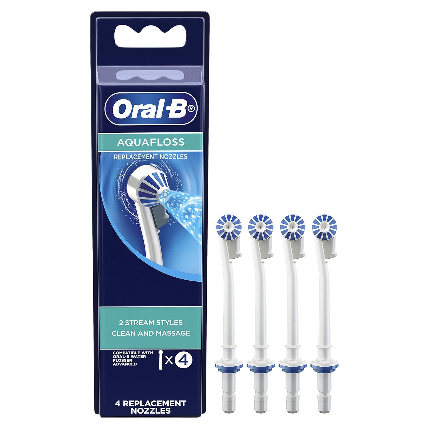 Oral-B Water Flosser Advanced Aquafloss Nozzle, 4 Count