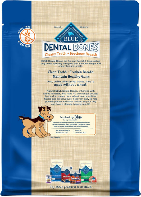 Blue Buffalo Dental Bones Small Natural Dental Chew Dog Treats Bag Value Pack