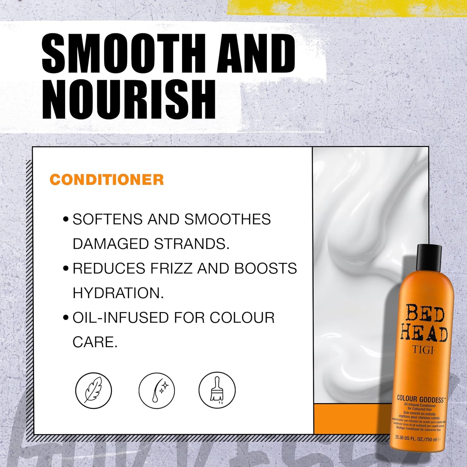Bed Head by TIGI | Colour Goddess Shampoo and Conditioner Set | Professional Hair Treatment For Coloured Hair | Nourishing And Moisturising | 750 ml (Pack of 2)