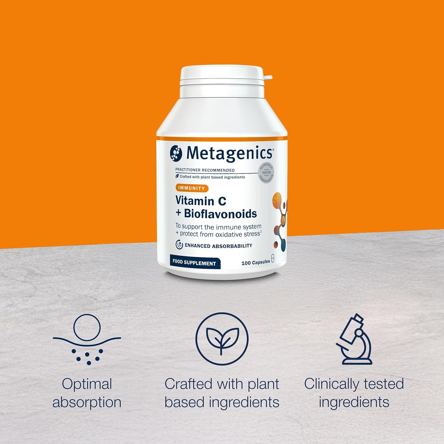 Metagenics Vitamin-C + Bioflavonoids - Support Immune Function - with Rutin, Quercetin and Grape Seed Extract - 100 Capsules : Amazon.co.uk: Health & Personal Care