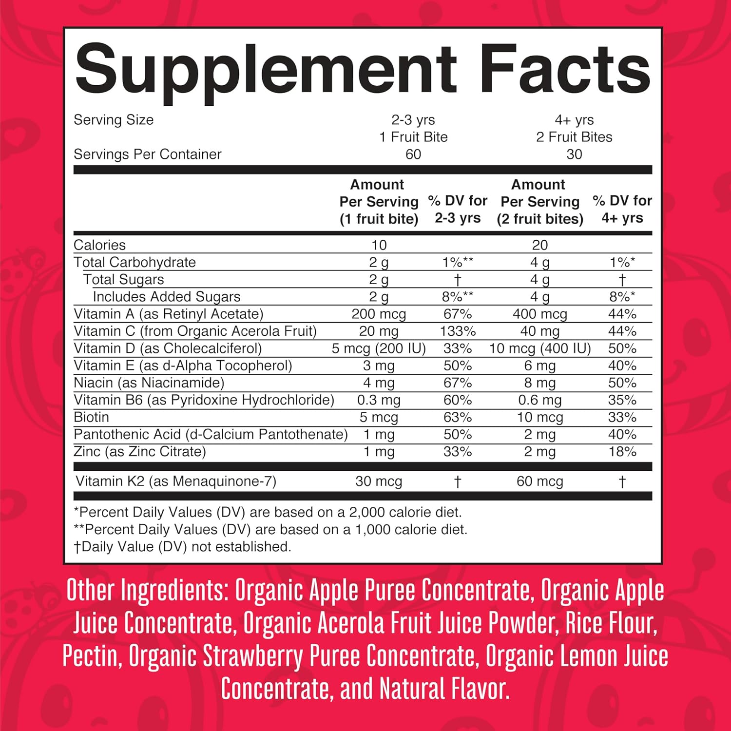 MaryRuth's Cocomelon Multivitamin Fruit Bites | Multivitamin for Kids | Vitamin A, Vitamin C, Vitamin D, Vitamin E for Toddlesr Ages 2+ Years | Immune Support | Vegan | Gluten Free | 60 Count : Health & Household