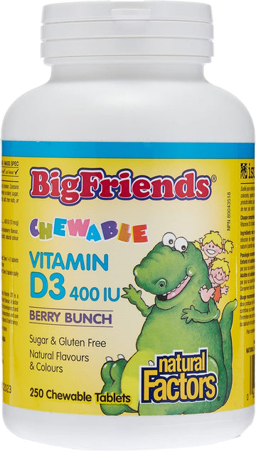 Natural Factors D3 Childrens 400Iu Chewable, 250 CT