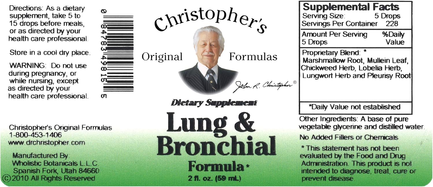 Dr. Christophers Formulas Lung and Bronchial Extract, 