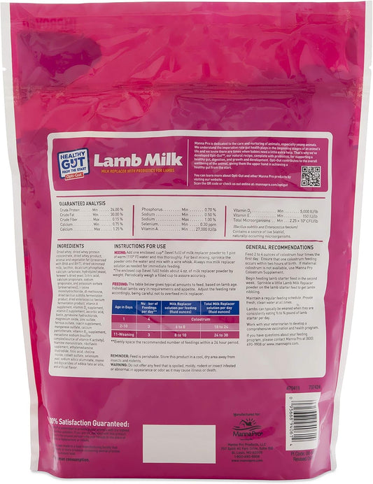 Manna Pro Milk Replacer With Probiotics For Lambs | Provides Complete Nutrition For Healthy Development | 3.5Lbs