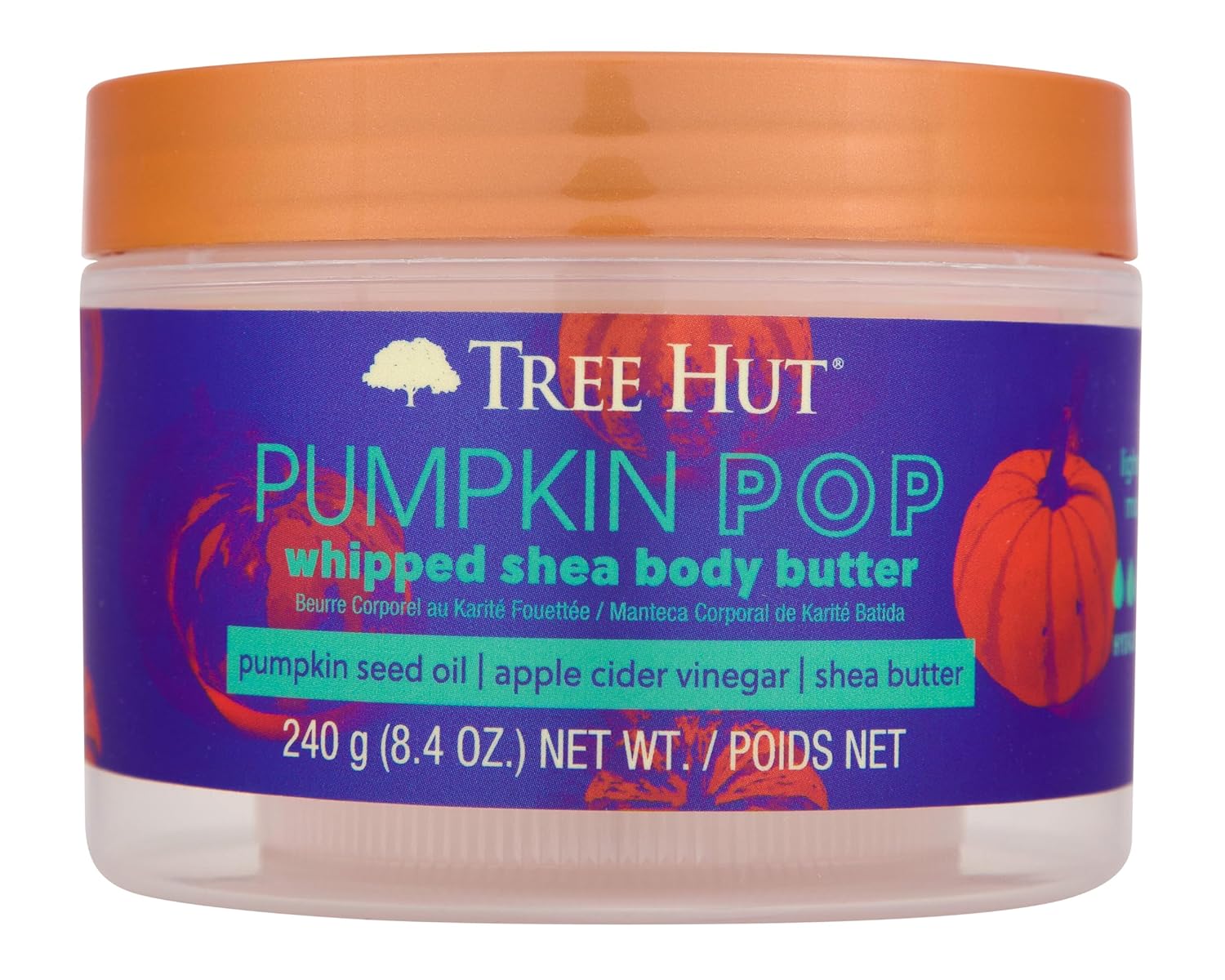 Tree Hut Pumpkin Pop Whipped Shea Body Butter, 8.4Oz, With Natural Shea Butter For Nourishing Essential Body Care