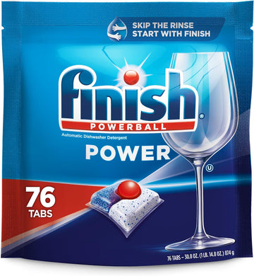 Finish Power - 76Ct - Dishwasher Detergent - Powerball - Dishwashing Tablets - Dish Tabs