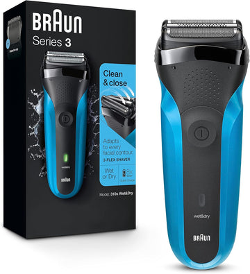 Braun Electric Razor For Men, Series 3 310S Electric Foil Shaver, Rechargeable, Wet & Dry