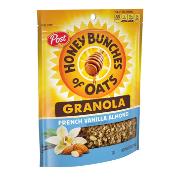 Honey Bunches of Oats French Vanilla Almond Granola Cereal with Whole Grains, 11 Oz (5 Pack)