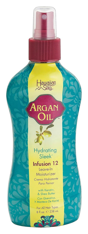 Argan Oil Leave In Conditioner 12 oz - Vitamin E & Shea Butter Enriched Moisturizer, with 12 Benefits Infusion - Good On Color Treated Hair - for Men, Women & Kids HA16