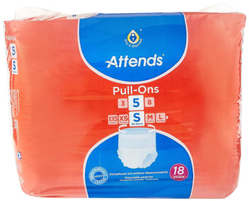 Attends Level 5 Pull-On Pant, Size S, White, Pack Of 18