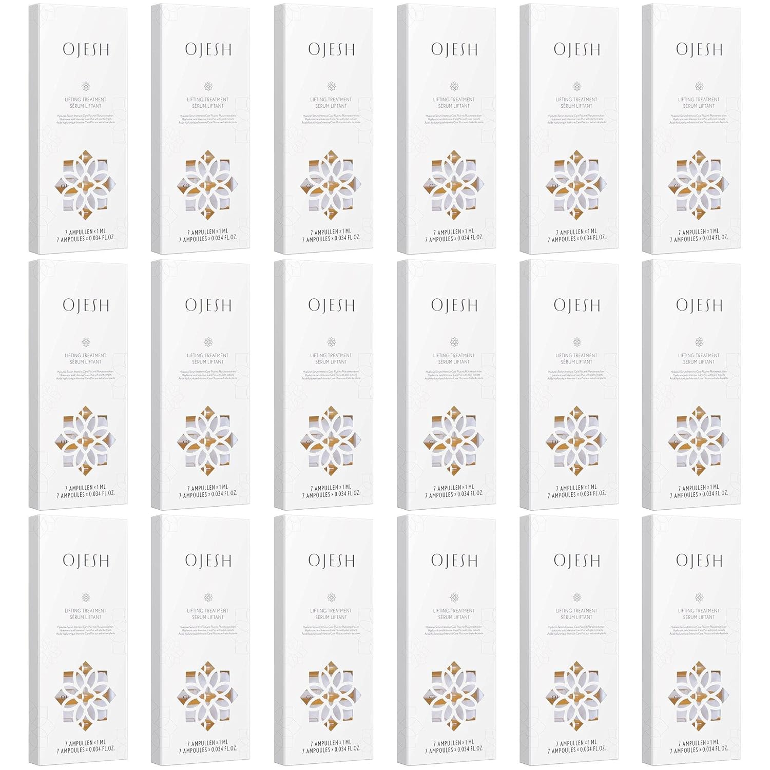Hyaluronic Acid Lifting Treatment Serum 0.9,Moisturized,Anti-Wrinkle,Anti-Aging,Intensive Skin, Soothes, Women And Men All Skin Type 7 Ampoules×1Ml(16 Boxes)
