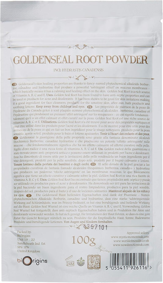Mystic Moments | Goldenseal Root Powder 100G Pouch (Package May Vary)