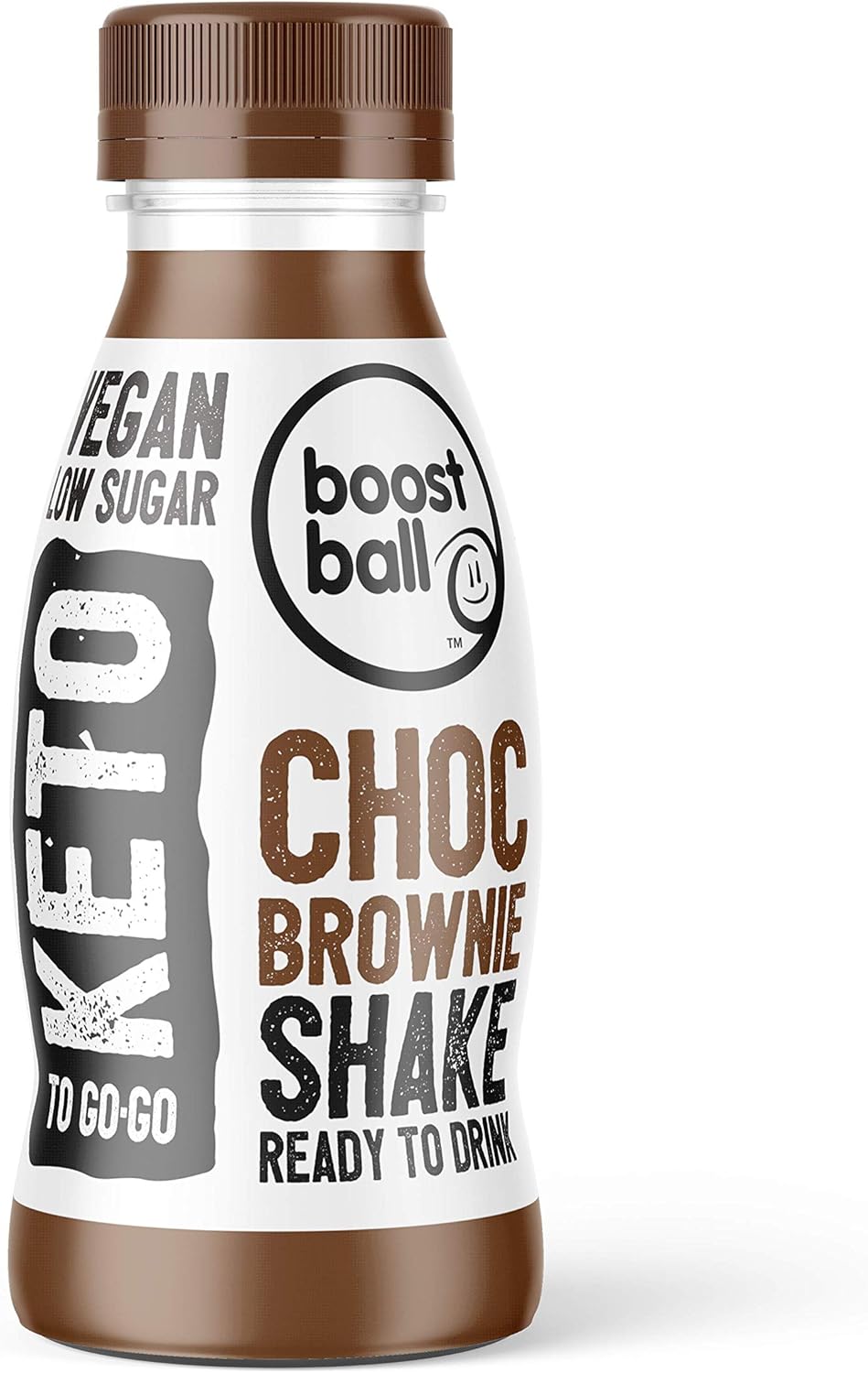 Boostballs Keto Shake, Ready To Drink Chocolate Brownie Shake, Vegan, Keto, Low Sugar Shake, Pack Of 12, 310 Ml
