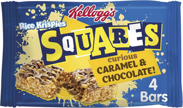 Kellogg'S Rice Krispies Squares Chocolate Caramel Snack Bars Box, 4 X 36G