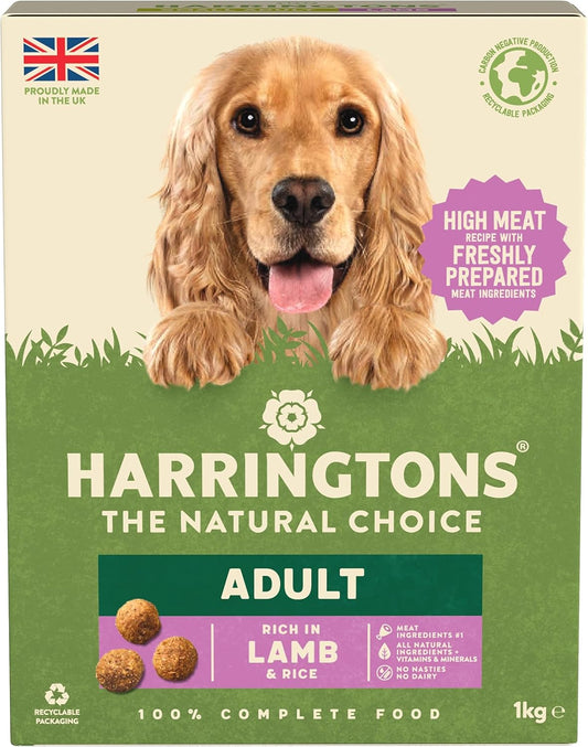 Harringtons Complete Dry Adult Dog Food Lamb & Rice 1kg (Pack of 5) - Made with All Natural Ingredients?HARRLR-81