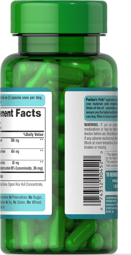 Puritan'S Pride Turmeric & Ginger, 120 Capsules