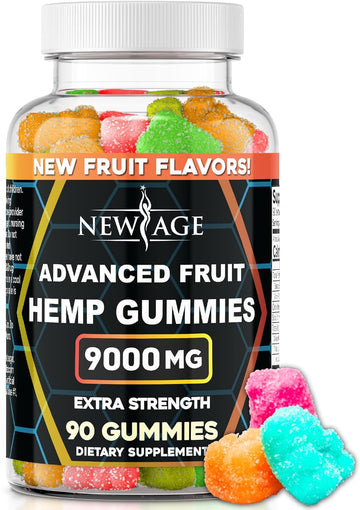 NEW AGE Naturals Fruit Advanced Hemp Gummies - Natural Hemp Oil Infuse