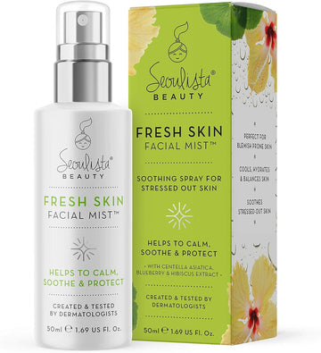 Seoulista Beauty® Fresh Skin Facial Mist™ 50Ml | Calm, Soothe And Protect Stressed-Out Skin | Dermatologist Created Korean Skin Care | Minimises Redness, Reduces Irritation And Calms Inflammation