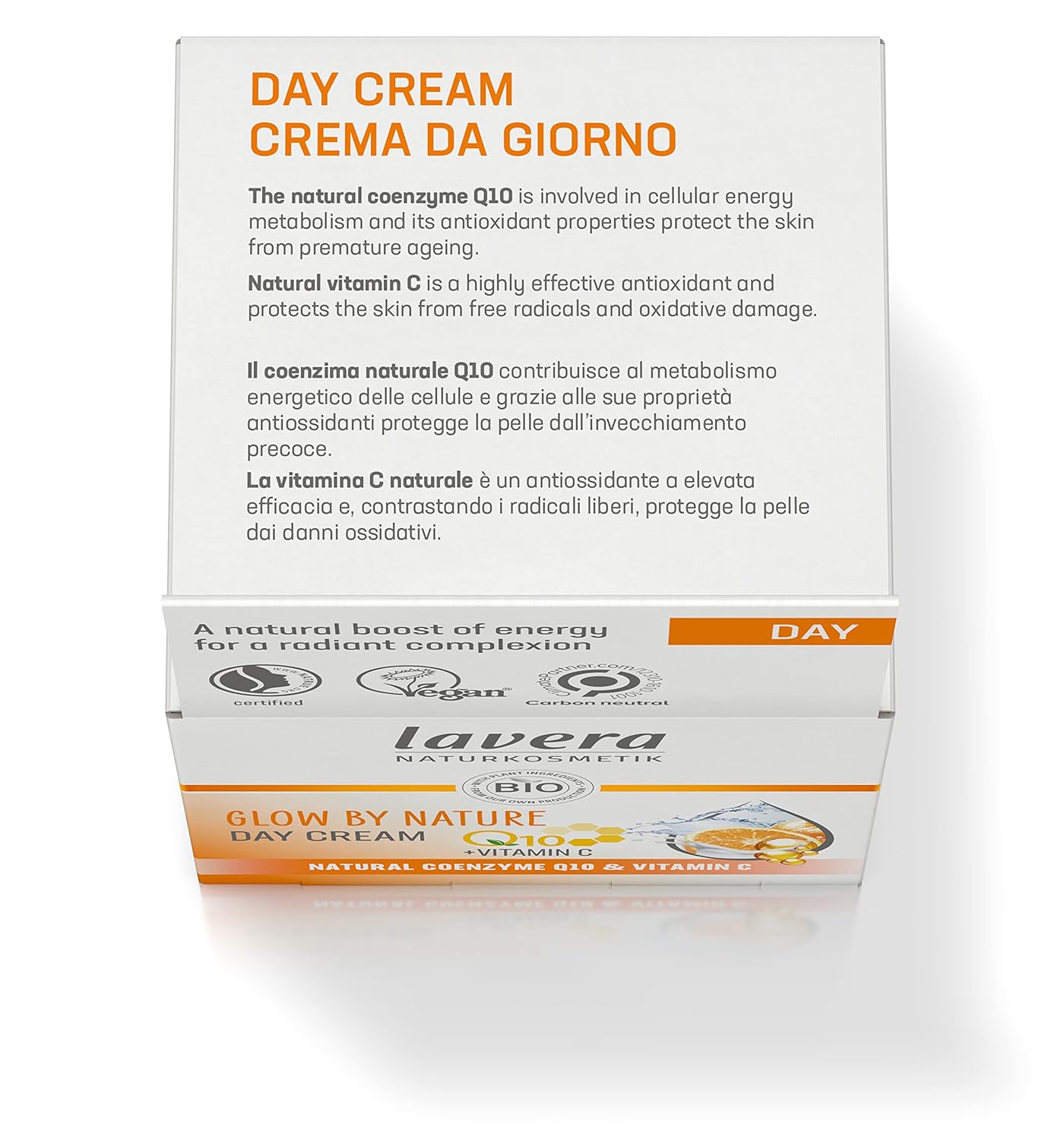 Lavera Glow By Nature Day Care - Face Cream With Q10 & Vitamin C For A Radiant Complexion - Moisturizing Facial Cream - Anti Aging Cream - Peta Certified - Vegan - Made In Germany - 1.7 Fl Oz : Beauty & Personal Care