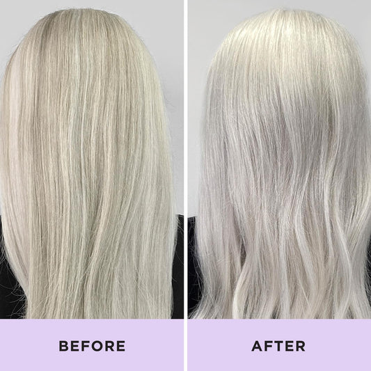 Jhirmack Silver Brightening Purple Shampoo And Conditioner Set For All Types Of Silver, Grey, And Blonde Hair
