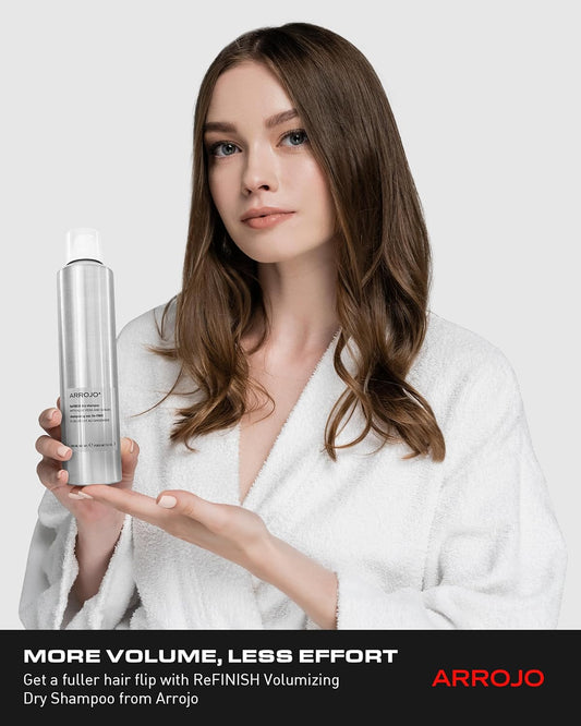 Arrojo Refinish Dry Shampoo – Sulfate-Free, Paraben-Free Volumizing Dry Shampoo Spray For Men & Women - Absorbs Oil & Buildup