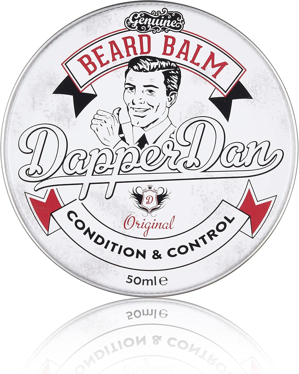 Dapper Dan Nourishing Beard Balm, Blend Of Essential Oils And Waxes To Shape, Style And Nourish Moustaches And Beard, Vanilla And Raspberry Scent, 1 X 50Ml