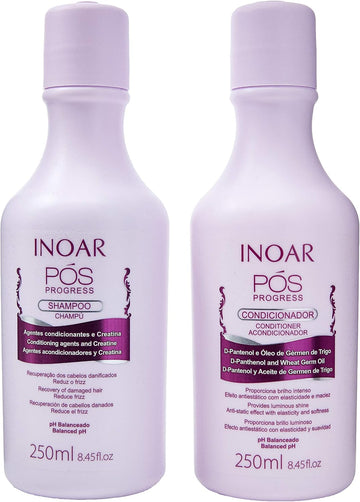 Inoar Duo Pos Progress Shampoo And Conditioner Kit, 250 Mililiters