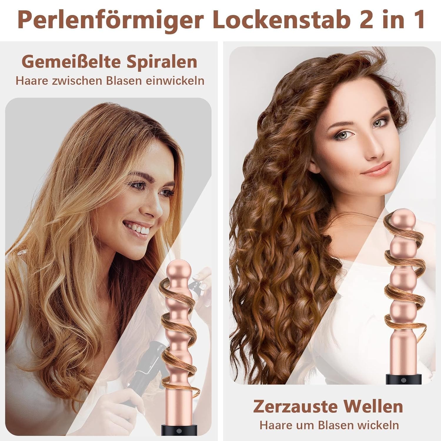 Beach Waver Curling Iron, 5 In 1 Curling Wand Set With 3 Barrel Hair Crimper Hair Waver, Fast Heating Hair Wand Curler With Lcd Temp Control : Beauty & Personal Care