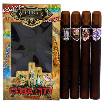 Cuba City 4-Piece Set For Men, (Hollywood + Vegas + Miami + New York)