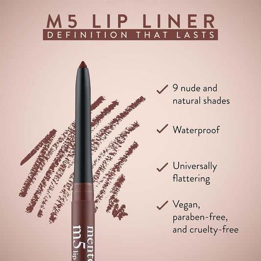 Mented Cosmetics Lip Liner For Women, Dark Brown Lipliner Lip Pencil, Waterproof Lipliner, Vegan + Cruelty Free Makeup, Night