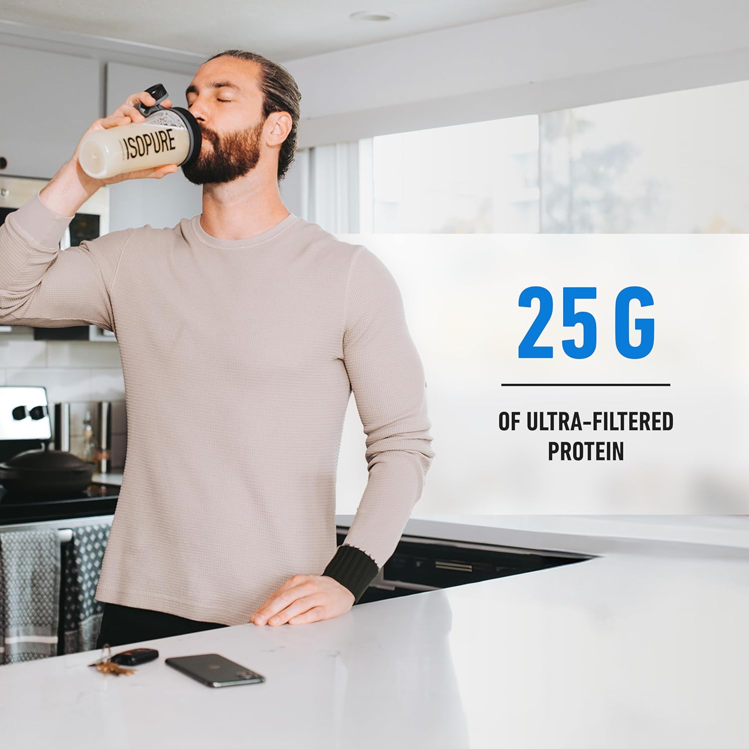 Isopure Low Carb 100% Pure Whey Isolate Protein Powder, Lactose Free, Gluten Free, With Vitamins, Toasted Coconut, 25G Protein Per Serving, 3 Lbs, 42 Servings : Health & Household