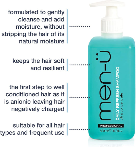 Hair & Body By Men-U Daily Refresh Shampoo 500Ml