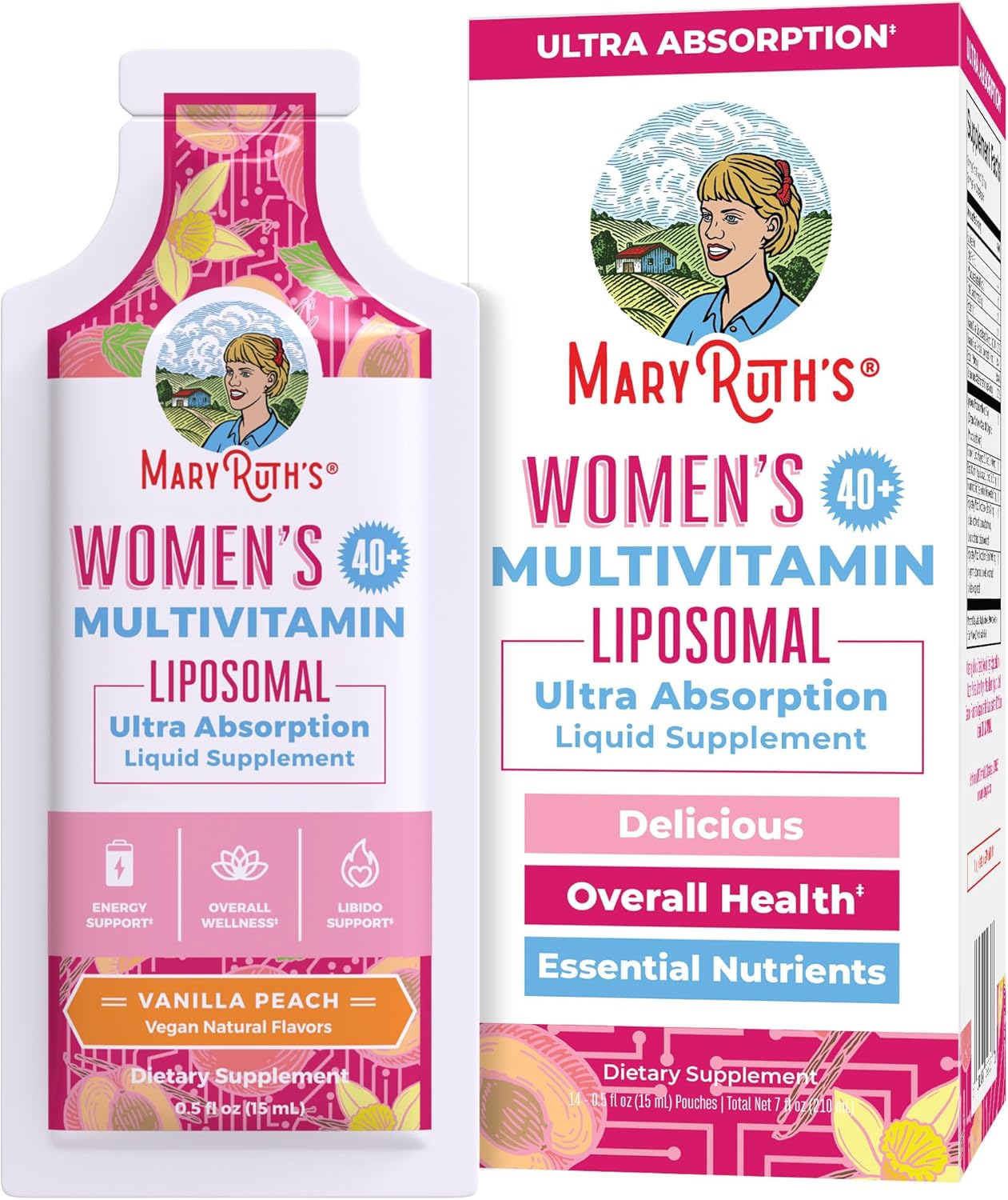 Multivitamin For Women 40+ | Womens Multivitamin Liposomal | Immune Support Supplement | Energy Supplements & Sleep Aid | Methylated Multivitamin | Vegan | Sugar Free | Non-Gmo | 14 Servings