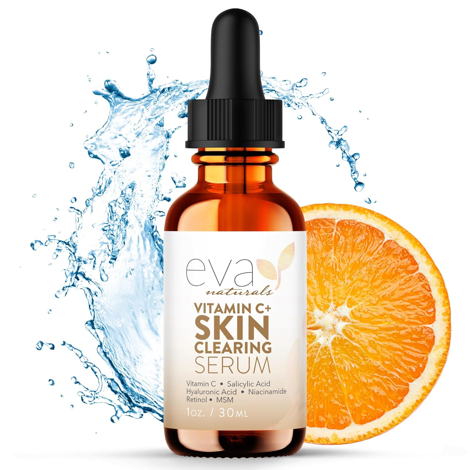 Vitamin C Serum For Face - Skin Clearing Serum With Salicylic Acid Retinol, Niacinamide And Hyaluronic Acid - Skin Brightening Acne Serum - Anti Aging Dark Spot Treatment(1 Oz)