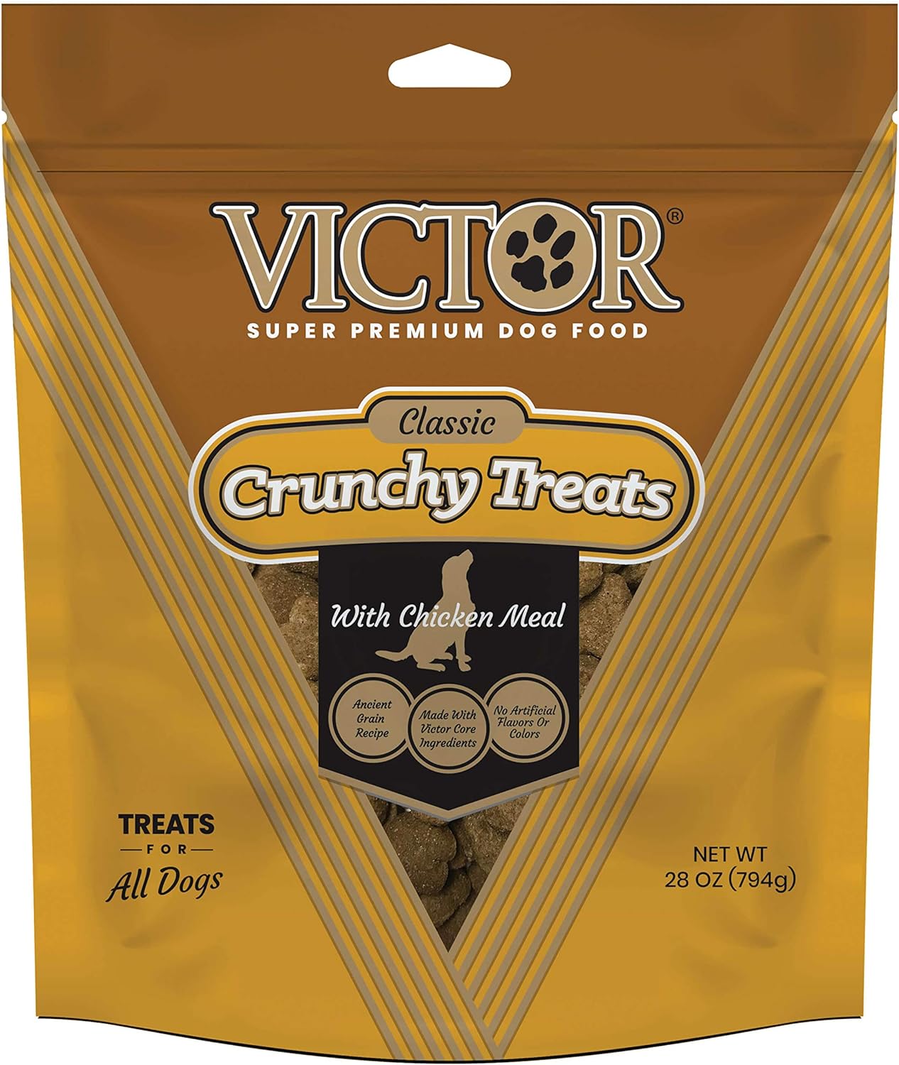 Victor Super Premium Dog Food – Classic Crunchy Dog Treats With Chicken Meal – Gluten Free Treats For Small, Medium And Large Breed Dogs, 28Oz