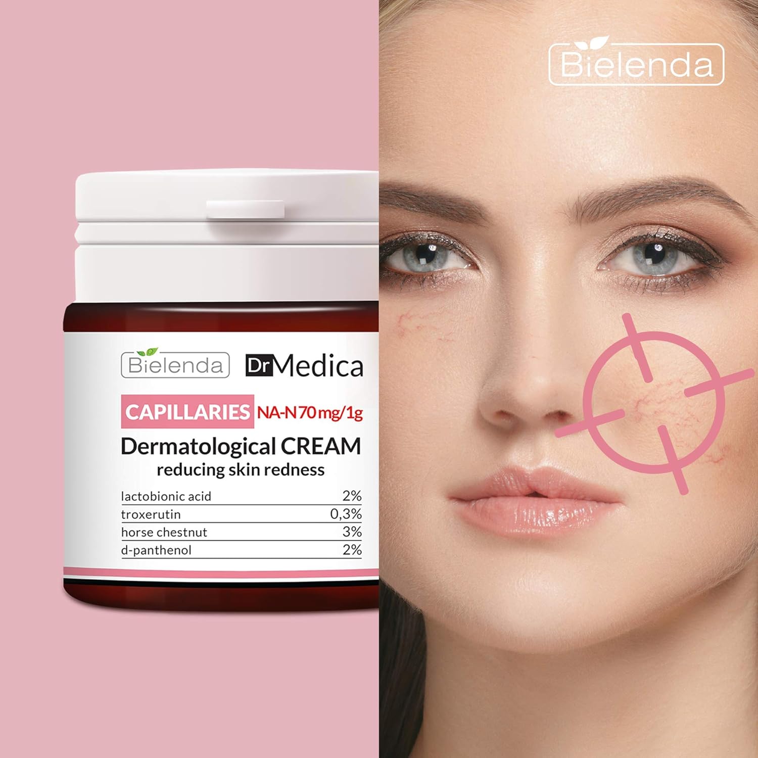 Bielenda Dr Medica - Reduces Skin Redness, Prevents The Formation Of New Veins Enhances Elasticity Of Capillaries - Dr Medica Capillary Skin Dermatologic Anti-Redness Face Cream Day/Night - 50 ml : Amazon.co.uk: Beauty