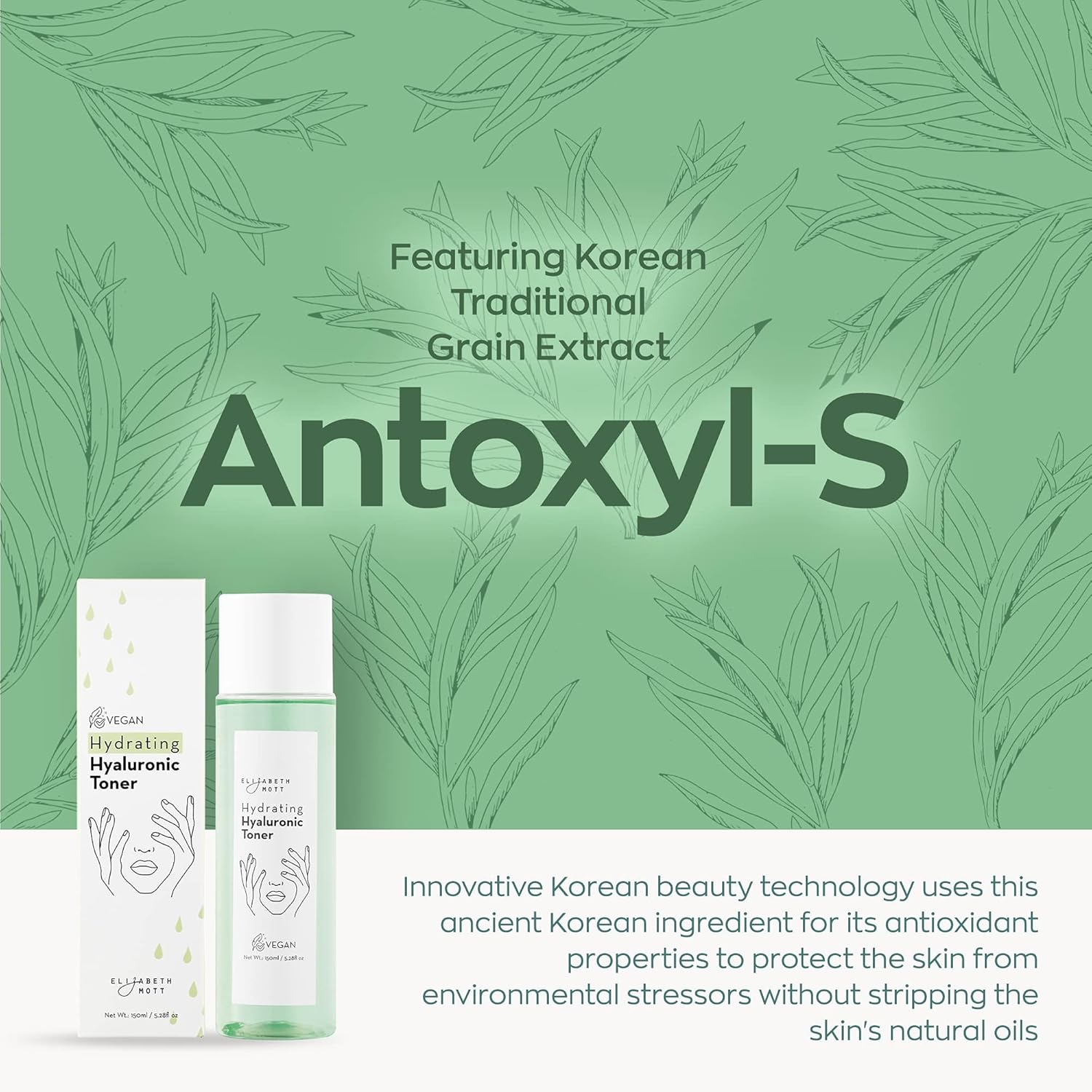 Elizabeth Mott Hydrating Hyaluronic Toner For Face - Cruelty-Free And Vegan Toner Serum, 5.28 Fl Oz : Beauty & Personal Care