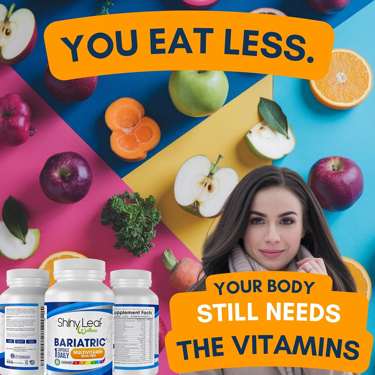Buy Shiny Leaf Bariatric Multivitamin Without Iron - Vitamins For Gastric Bypass & Sleeve, 1 Daily Capsule W Vitamin A, C, D, Biotin, Zinc, B12, K, Vegetarian, Soy-Free, Gmp Cert., Made In Usa (30 Ct.) On  Free Shipping On Qualified Orders
