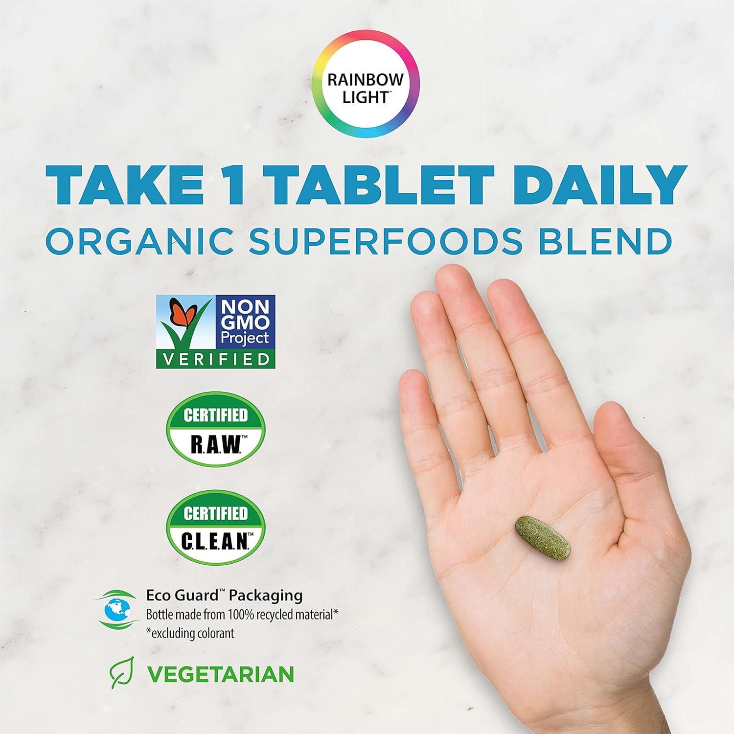 Rainbow Light Multivitamin for Men, Vitamin C, D & Zinc, Probiotics, Men's Multivitamin Provides High Potency Immune, Heart, & Liver Support, Non-GMO, Vegetarian, 120 Tablets : Health & Household