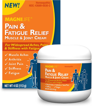 Magnilife Pain And Fatigue Relief Cream, Fast-Acting Relief For Fibromyalgia, Arthritis, Muscle Aches, And Joint Pain - 4Oz