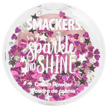 Lip Smacker Sparkle & Shine Cream Powder, Pink Sparkle, 0.14 Ounce, Highlighter, Blush, Eyeshadow