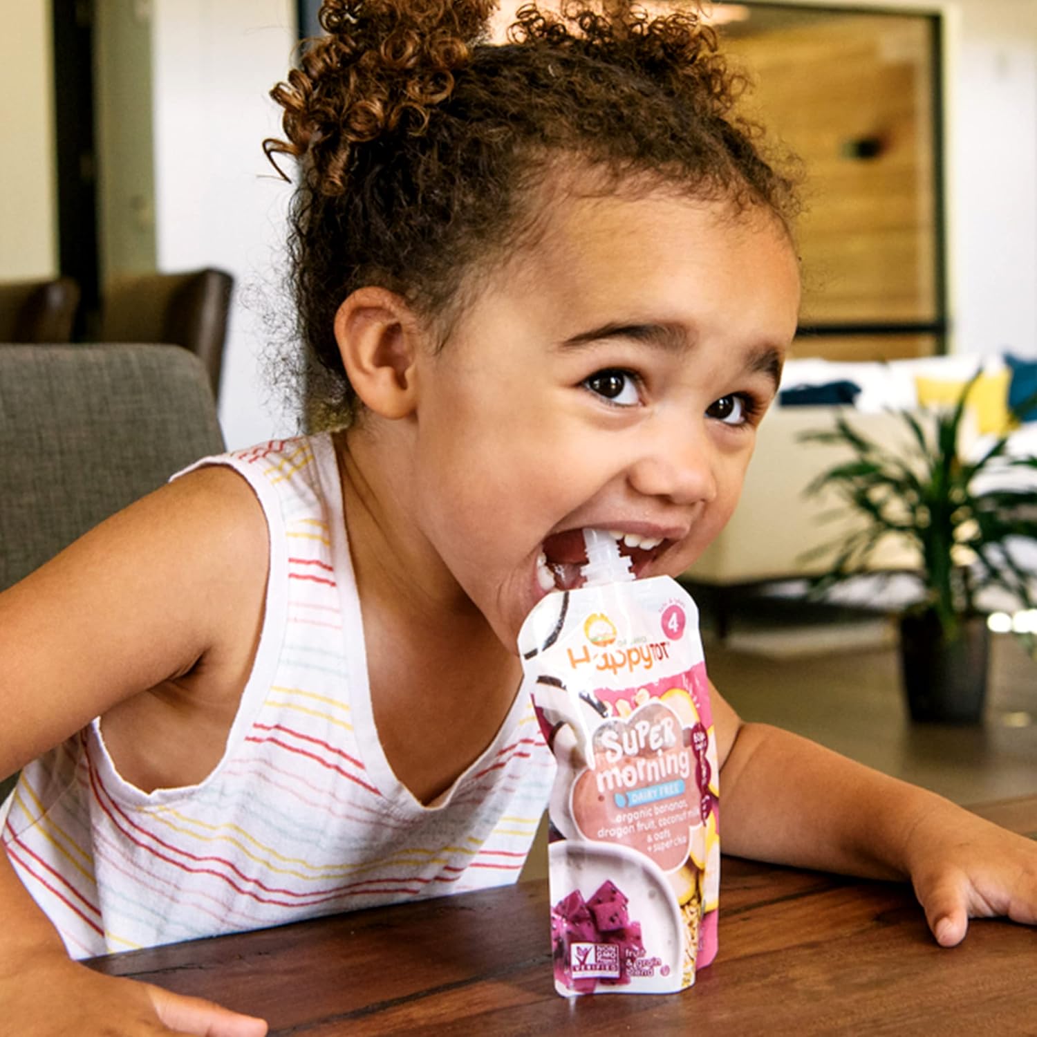 Happy Tot Organics Super Morning Stage 4, Apple Cinnamon, Yogurt, Oats + Super Chia, 4 Ounce Pouch (Pack of 8) packaging may vary : Baby Food Cereal : Everything Else