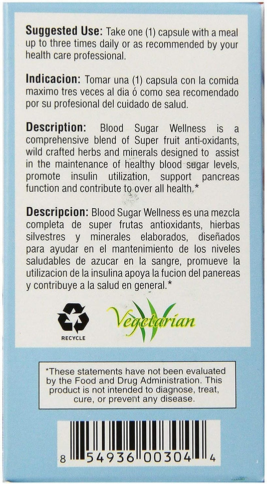 Bio Nutrition - Blood Sugar Wellness - 60 Vegetarian Capsules