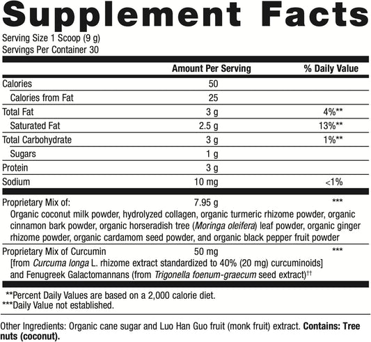 Metagenics - Golden Fusion, Highly Bioavailable Curcumin And Grass-Fed† Collagen Peptides, 30 Servings